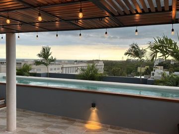 Estudio en venta en Playa del Carmen con Vista al Mar desde el Roof Top !
