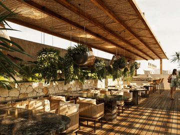 Departamento en venta en Playa del Carmen con vista al mar desde la alberca!