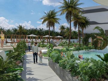 Departamento en venta Cancún, acceso rápido a la playa y aeropuerto y amenidades