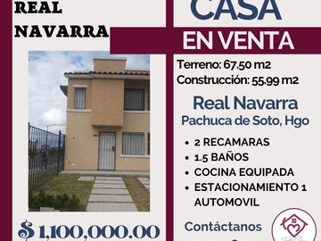 🟥CASA EN ESQUINA UBICADA EN REAL NAVARRA, PACHUCA DE SOTO, HGO🟥