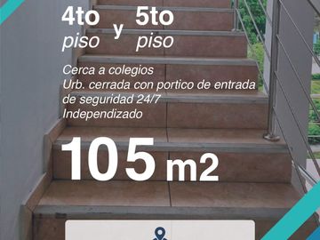 DEPARTAMENTO 4TO PISO EN VENTA 105 M2 URB. MAYORAZGO – ATE