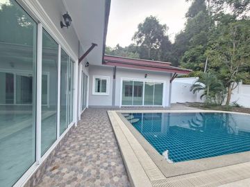 Luxurious Detached Residence with Private Pool for Sale in Serene Hillside Community Near Bang Saray Junction – 3 Bedrooms, Stunning Mountain Views,