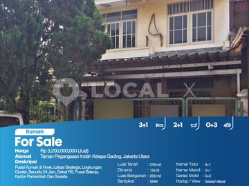 Rumah Taman Pegangsaan Indah Kelapa Gading, Jakarta Utara