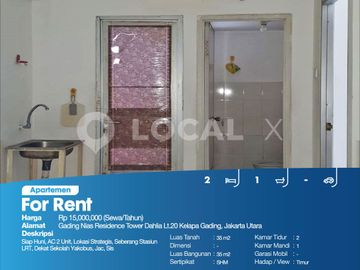 Apartemen Gading Nias Residence Tower Dahlia Lt.20 Kelapa Gading, Jakarta Utara