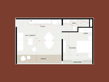 Departamento en VENTA en TEMOZÓN Norte con balcón.