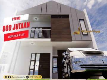 PROMO DP 10% RUMAH SYARIAH 2 LANTAI AKSES TOL, STASIUN LRT DAN KRL RAWALUMBU BEKASI KOTA
