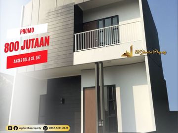PROMO DP 10% RUMAH SYARIAH 2 LANTAI AKSES TOL, STASIUN LRT DAN KRL RAWALUMBU BEKASI KOTA