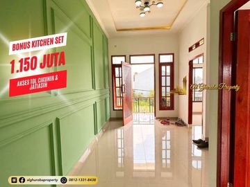 RUMAH BARU 2 LANTAI SIAP HUNI BONUS KITCHEN SET AKSES TOL CIKUNIR, JATIBENING, JATIASIH