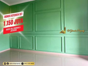 RUMAH BARU 2 LANTAI SIAP HUNI BONUS KITCHEN SET AKSES TOL CIKUNIR, JATIBENING, JATIASIH
