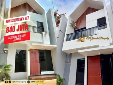 RUMAH SIAP HUNI AKSES TOL DI TIMUR JAKARTA 800 JUTA-AN BISA KPR SYARIAH BSI