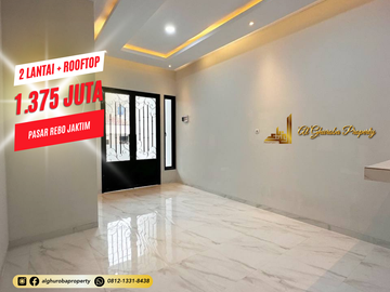 DIJUAL RUMAH BARU 2 LANTAI PLUS ROOFTOP LUAS KALISARI PASAR REBO JAKARTA, SHM, DINDING BATA MERAH