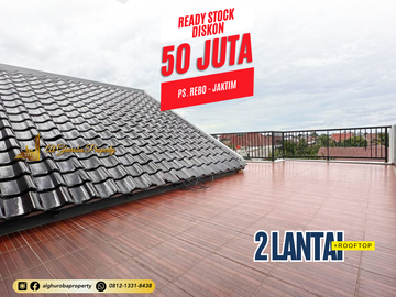 DIJUAL RUMAH BARU 2 LANTAI PLUS ROOFTOP LUAS KALISARI PASAR REBO JAKARTA, SHM, DINDING BATA MERAH