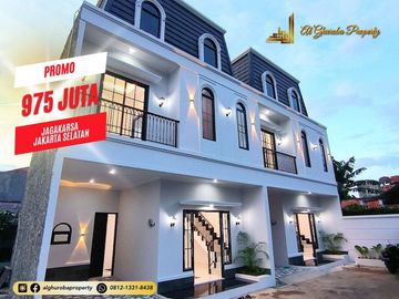 RUMAH AMERICAN MODERN 2 LANTAI 3 KT MURAH 900 JUTA-AN JAGAKARSA JAKARTA, SHM, FREE BIAYA