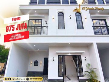 RUMAH AMERICAN MODERN 2 LANTAI 3 KT MURAH 900 JUTA-AN JAGAKARSA JAKARTA, SHM, FREE BIAYA