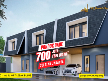 INVESTASI RUMAH 2 LANTAI, 15 MNT KE ST. MRT LEBAK BULUS, SHM 700 JT FREE BIAYA