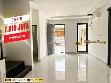 JUAL RUMAH MEWAH 3 LANTAI MURAH DEKAT TOL SETU BAMBU APUS MABES TNI CILANGKAP 1 MILYARAN