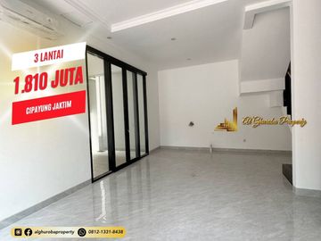 JUAL RUMAH MEWAH 3 LANTAI MURAH DEKAT TOL SETU BAMBU APUS MABES TNI CILANGKAP 1 MILYARAN
