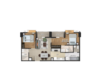 2 Bedroom Condo For Sale in 9 Central Park, Northwin Global City, Marilao Bulacan City