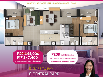 2 Bedroom Condo For Sale in 9 Central Park, Northwin Global City, Marilao Bulacan City