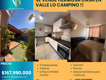 Casa en venta, Valle lo campino