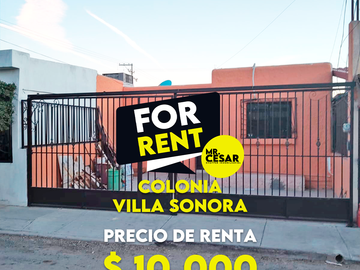 Casa en renta en Villa Sonora