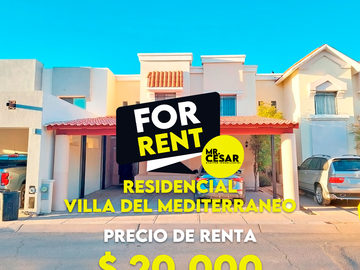 Casa en Renta en Villas del mediterraneo