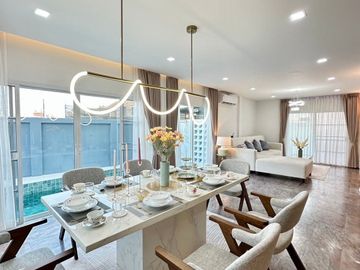 Pool villa for sale at Hang Dong in a hi-end village, decorated in modern luxury style.