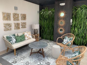 Alquilo Departamento Amoblado 54 m2 Vista Externa 2 Dormitorios Cochera y Áreas Comunes en Barranco