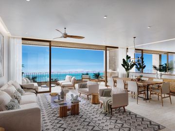 Vive el lujo frente al mar en Telchac Puerto - Departamento de 3 habitaciones y 3 baños