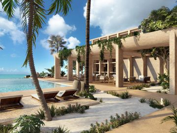 Vive el lujo frente al mar en Telchac Puerto - Departamento de 3 habitaciones y 3 baños
