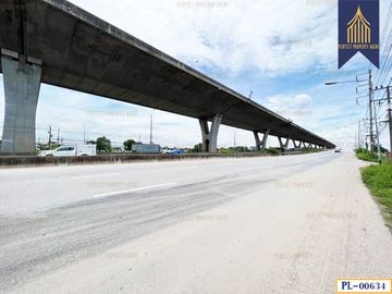 ขาย ที่ดินเปล่า 107 ไร่ ติดถนนบางนาตราด สีส้มลายจุดขาว ใกล้แม่น้ำบางปะกง