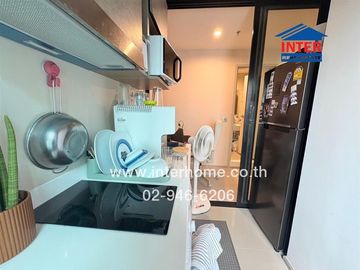 Condominium 32.2 sq.m. Aspire Erawan Prime, next to BTS Erawan, Kanchanaphisek Ring Road, Sukhumvit Road, Mueang Samut Prakan, Samut Prakan