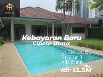 Rumah Luas 916 Hitung Tanah Cipete Utara Kebayoran Baru Jaksel