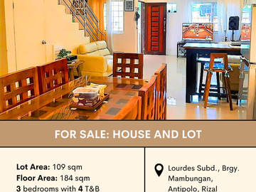 FOR SALE: House and Lot in Sampaguita St., Lourdes Subd., Brgy. Mambungan, Antipolo, Rizal