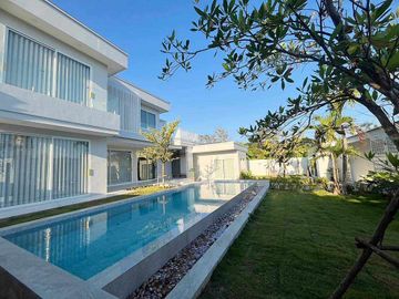Modern Luxury Private Pool Villa for sale, surrounded by natural garden, a local quiet village and convenient stores.