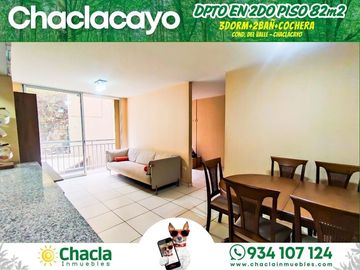 Departamento en 2do piso con 82m2 y 3 Dormitorios en Chaclacayo