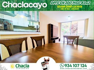 Departamento en 2do piso con 82m2 y 3 Dormitorios en Chaclacayo