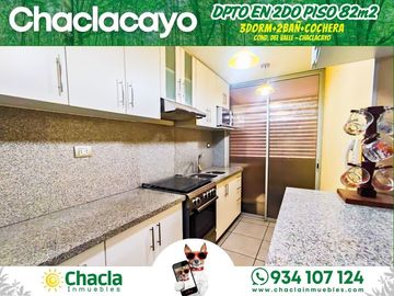 Departamento en 2do piso con 82m2 y 3 Dormitorios en Chaclacayo