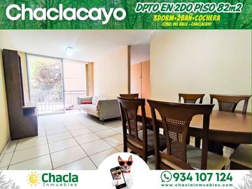Departamento en 2do piso con 82m2 y 3 Dormitorios en Chaclacayo