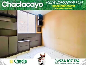 Departamento en 2do piso con 82m2 y 3 Dormitorios en Chaclacayo