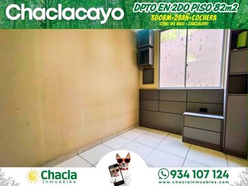 Departamento en 2do piso con 82m2 y 3 Dormitorios en Chaclacayo
