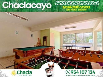 Departamento en 2do piso con 82m2 y 3 Dormitorios en Chaclacayo