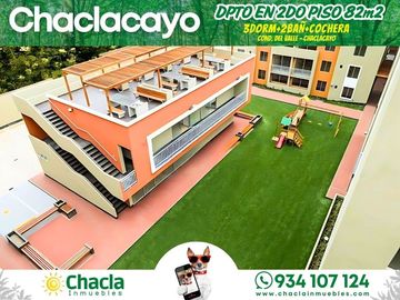 Departamento en 2do piso con 82m2 y 3 Dormitorios en Chaclacayo