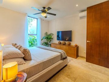Vista verde garantizada! Exclusiva Propiedad de 2 recámaras con Jardín y Alberca en Luum Zama, Aldea Zama