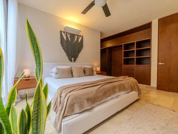 Vista verde garantizada! Exclusiva Propiedad de 2 recámaras con Jardín y Alberca en Luum Zama, Aldea Zama