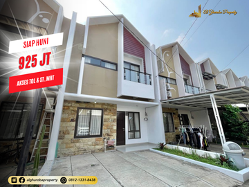 JUAL CEPAT RUMAH TOWNHOUSE SIAP HUNI SEMI FURNISHED DEKAT KANTOR WALIKOTA PAMULANG 900 JT-AN