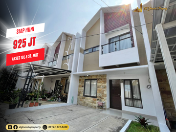 TOWNHOUSE READY STOCK 3KT FASILITAS KOLAM RENANG DAN MUSHOLLA CLUSTER NYAMAN, PAMULANG DKT VILA DAGO 900 JT-AN