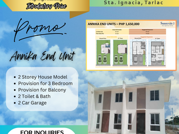 2 Bedroom House & Lot for Sale Near Clark Pampanga Sunnyvale 2 Tarlac
