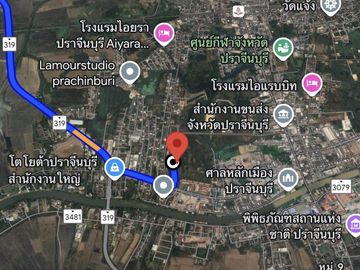 92363 - ขายที่ดิน กลางเมือง อำเภอเมืองปราจีนบุรี ทำเลดี ขายในราคาต่ำกว่าประเมิน ถูกสุดๆ ถูกกว่านี้ก็ยากแล้ว เนื้อที่ 367 ตารางวา