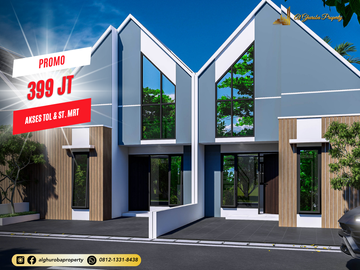 Rumah Mezzanine di Cluster Muslim dekat Pamulang Pondok Cabe 399 juta, Tidak Banjir